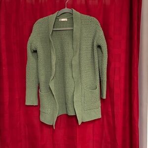 Women's Green Knit Cardigan by SO